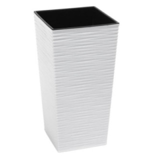 Doniczka Finezja dłuto 25cm h:46,5cm biała 589